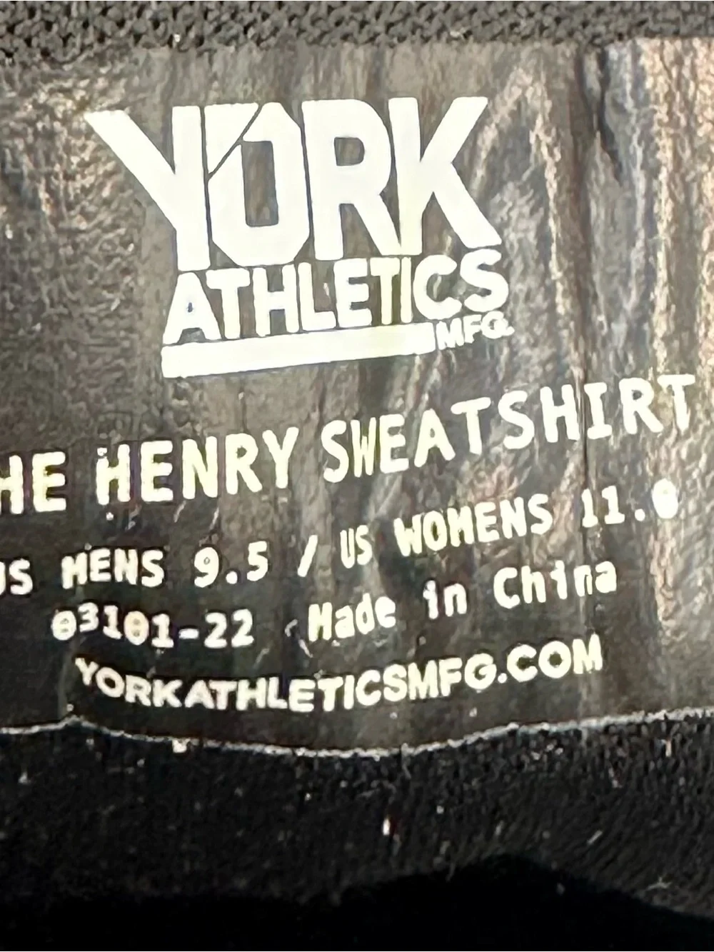 York Athletics The Henry Sweatshirt Runner Grey Heather Sneaker Men 9.5 Women 11